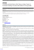 Cover page: Feasibility and Quit Rates of the Tobacco Status Project: A Facebook Smoking Cessation Intervention for Young Adults