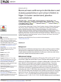 Cover page: Biannual mass azithromycin distributions and malaria parasitemia in pre-school children in Niger: A cluster-randomized, placebo-controlled trial