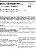 Cover page: Effect of CPAP on New Endothelial Dysfunction Marker, Endocan, in People With Obstructive Sleep Apnea