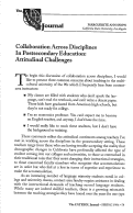 Cover page: Collaboration Across Disciplines in Postsecondary Education: Attitudinal Challenges