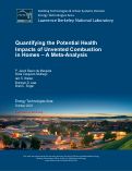 Cover page: Quantifying the Potential Health Impacts of Unvented Combustion in Homes – A Meta-Analysis