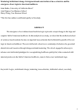 Cover page: Mentoring Institutional Change: Intergenerational Construction of Meso-Structure and the Emergence of New Logics in American Healthcare*