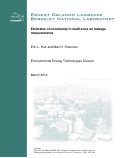 Cover page: Estimates of Uncertainty in multi-zoned air leakage measurements