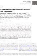 Cover page: Is the propensity to emit alarm calls associated with health status?