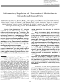 Cover page: Inflammatory regulation of glucocorticoid metabolism in mesenchymal stromal cells