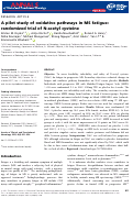 Cover page: A pilot study of oxidative pathways in MS fatigue: randomized trial of N‐acetyl cysteine