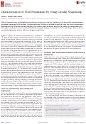 Cover page: Characterization of Viral Populations by Using Circular Sequencing