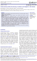 Cover page: Understanding family functioning in mothers and daughters with obesity