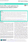 Cover page: Escher-FBA: a web application for interactive flux balance analysis