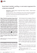 Cover page: Sweat lipid mediator profiling: a noninvasive approach for cutaneous research