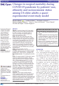 Cover page: Changes in surgical mortality during COVID-19 pandemic by patients race, ethnicity and socioeconomic status among US older adults: a quasi-experimental event study model.