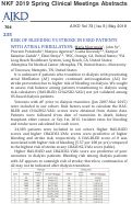 Cover page: 235 Risk of Bleeding vs. Stroke in ESRD Patients with Atrial Fibrillation
