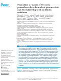 Cover page: Population structure of Neisseria gonorrhoeae based on whole genome data and its relationship with antibiotic resistance.