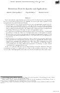 Cover page of Restriction Trees for Sparsity and Applications