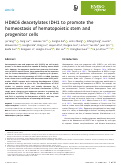 Cover page: HDAC6 deacetylates IDH1 to promote the homeostasis of hematopoietic stem and progenitor&nbsp;cells.