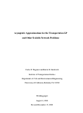 Cover page: Asymptotic Approximations for the Transportation LP and Other Scalable Network Problems