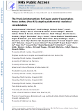 Cover page: The precision interventions for severe and/or exacerbation-prone asthma (PrecISE) adaptive platform trial: statistical considerations