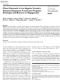 Cover page: Client Outreach in Los Angeles County’s Assisted Outpatient Treatment Program: Strategies and Barriers to Engagement