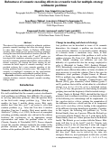 Cover page: Robustness of semantic encoding effects in a transfer task for multiple-strategy
arithmetic problems