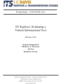 Cover page: EV Explorer: Evaluating a Vehicle Informational Tool