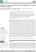 Cover page: Motion Tape Strain During Trunk Muscle Engagement in Young, Healthy Participants.