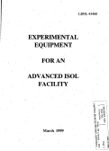 Cover page: Experimental equipment for an advanced ISOL facility