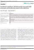 Cover page: Incidental Langerhans cell histiocytosis associated with metastatic neuroendocrine tumor in the adult liver