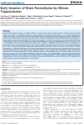Cover page: Early Invasion of Brain Parenchyma by African Trypanosomes