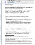 Cover page: Non-alcoholic fatty liver disease in pregnancy is associated with adverse maternal and perinatal outcomes