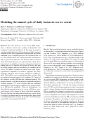 Cover page: Modeling the annual cycle of daily Antarctic sea ice extent