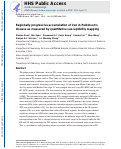 Cover page: Regionally progressive accumulation of iron in Parkinson's disease as measured by quantitative susceptibility mapping