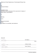 Cover page: Patient and Team Experiences of Team-based Primary Care