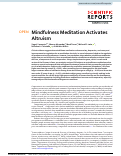 Cover page: Mindfulness Meditation Activates Altruism