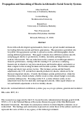 Cover page: Propagation and smoothing of shocks in alternative social security systems