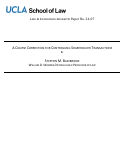 Cover page of A Course Correction for Controlling Shareholder Transactions