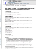 Cover page: Daily Patterns of Anxiety in Anorexia Nervosa: Associations With Eating Disorder Behaviors in the Natural Environment