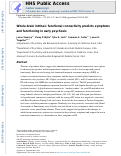 Cover page: Whole-brain intrinsic functional connectivity predicts symptoms and functioning in early psychosis