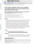 Cover page: Racial and Ethnic Disparities, Referral Source and Attrition From Outpatient Substance Use Disorder Treatment Among Adolescents in the United States.