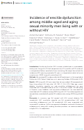 Cover page: Incidence of erectile dysfunction among middle-aged and aging sexual minority men living with or without HIV