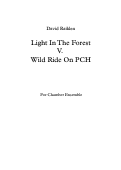 Cover page: Light In The Forest V. Wild Ride On PCH