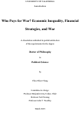 Cover page: Who Pays for War? Economic Inequality, Financial Strategies, and War
