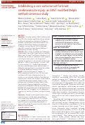 Cover page: Establishing a core outcome set for blunt cerebrovascular injury: an EAST modified Delphi method consensus study.