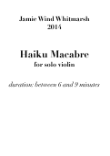 Cover page: Haiku Macabre