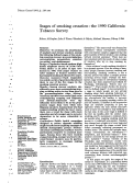 Cover page: Stages of smoking cessation: the 1990 California Tobacco Survey