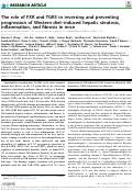 Cover page: The role of FXR and TGR5 in reversing and preventing progression of Western diet–induced hepatic steatosis, inflammation, and fibrosis in mice