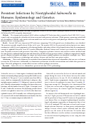 Cover page: Persistent Infections by Nontyphoidal Salmonella in Humans: Epidemiology and Genetics