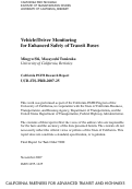 Cover page: Vehicle/Driver Monitoring for Enhanced Safety of Transit Buses