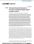 Cover page: Characterizing the dynamics of multi-scale global high impact weather events.