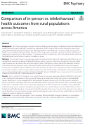 Cover page: Comparison of in-person vs. telebehavioral health outcomes from rural populations across America