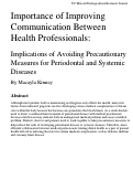 Cover page: Importance of Improving Communication Between Health Professionals